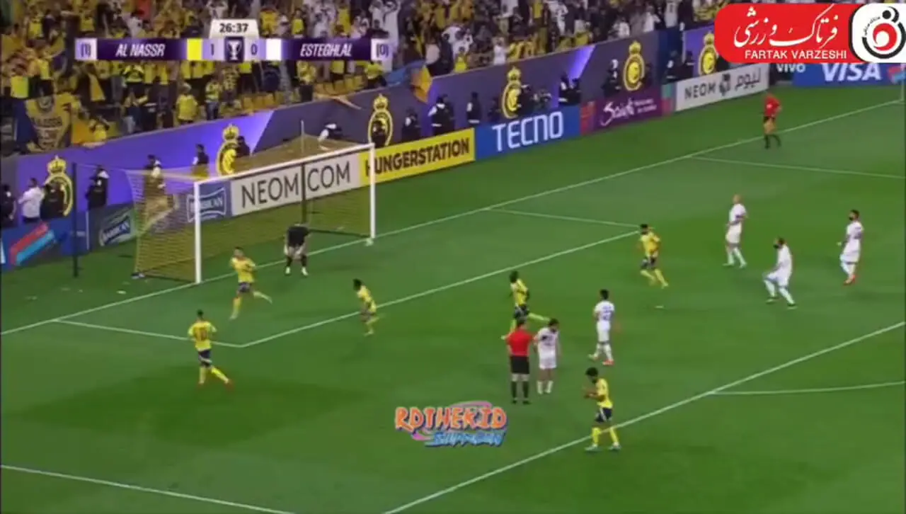   ویدیو | گل دوم النصر عربستان به استقلال توسط رونالدو 