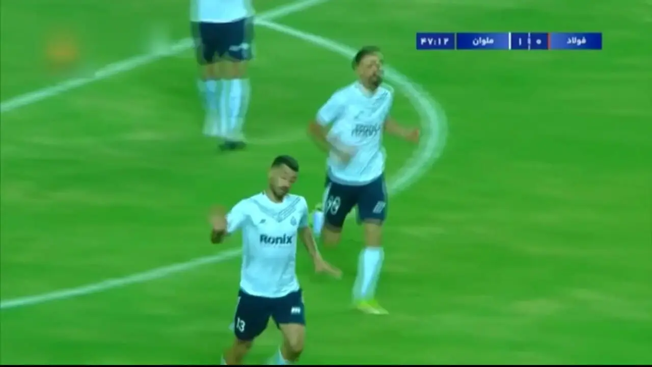 گل اول ملوان به فولاد