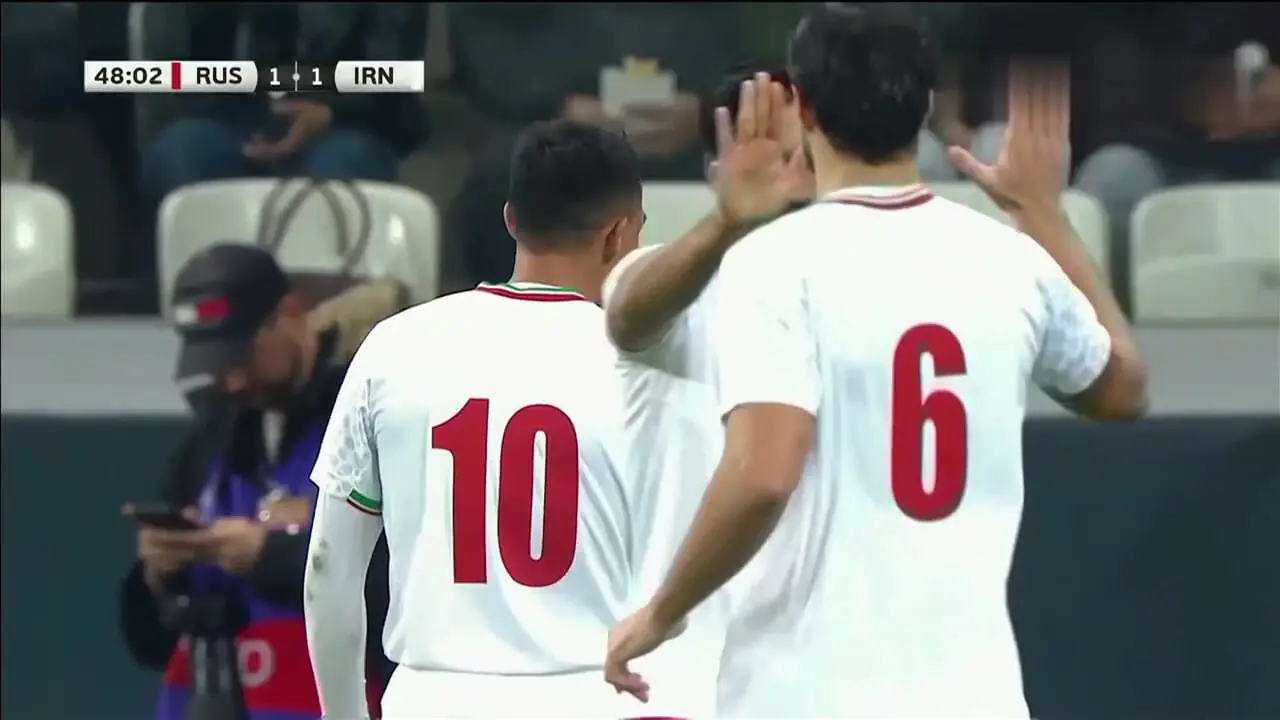 گل اول ایران به روسیه
