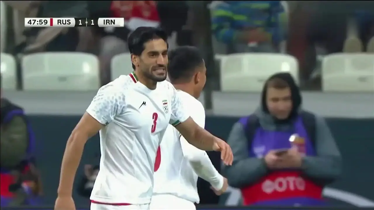 خلاصه بازی روسیه 2 - ایران 1
