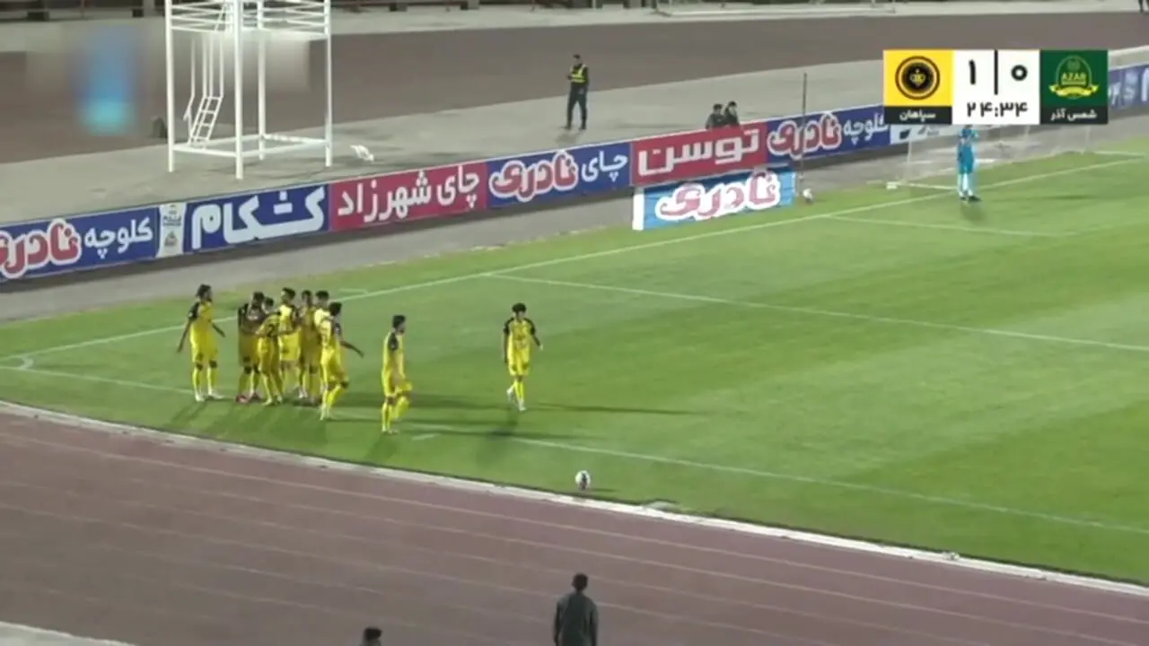 گل اول سپاهان به شمس آذر