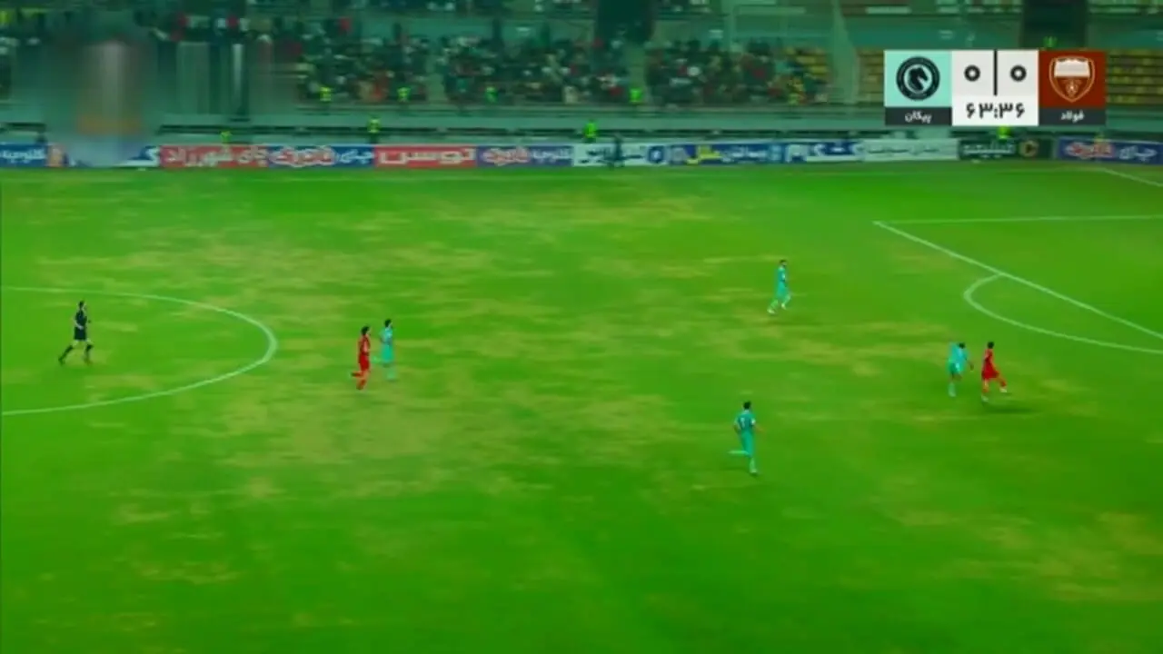 خلاصه بازی فولاد 1 - پیکان 0