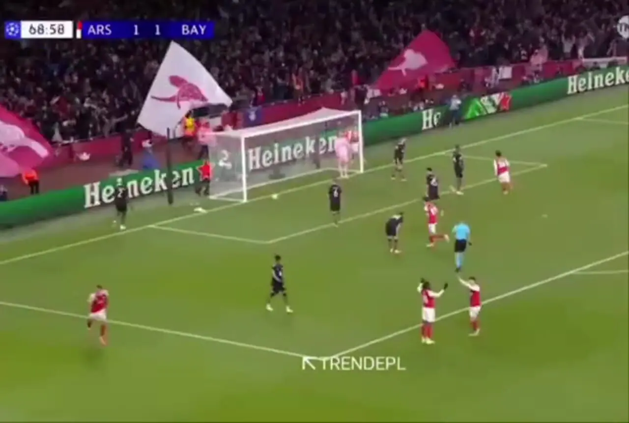 گل دوم آرسنال به بایرن مونیخ توسط نونی مادوئکه