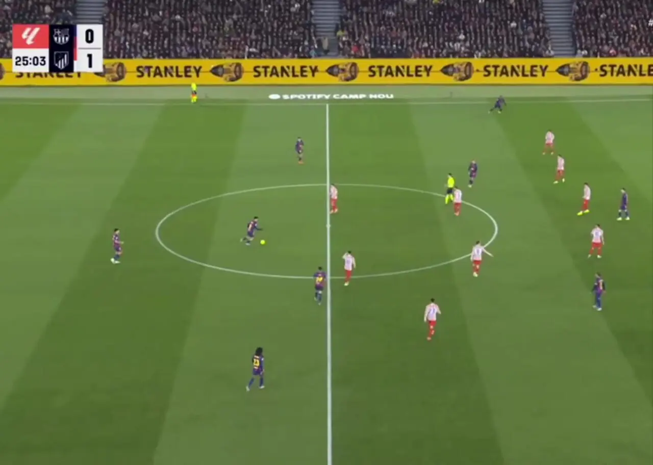 گل اول بارسلونا به اتلتیکومادرید توسط رافینیا