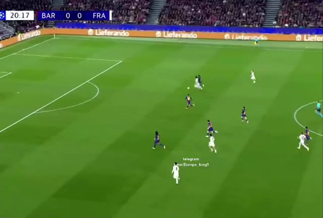 گل اول فرانکفورت به بارسلونا توسط انسگر کناف