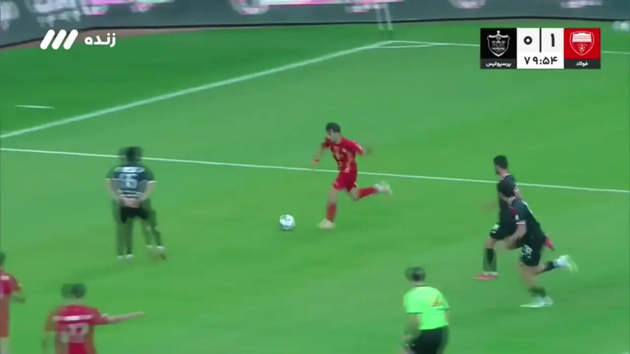 خلاصه بازی فولاد 3 - پرسپولیس 1