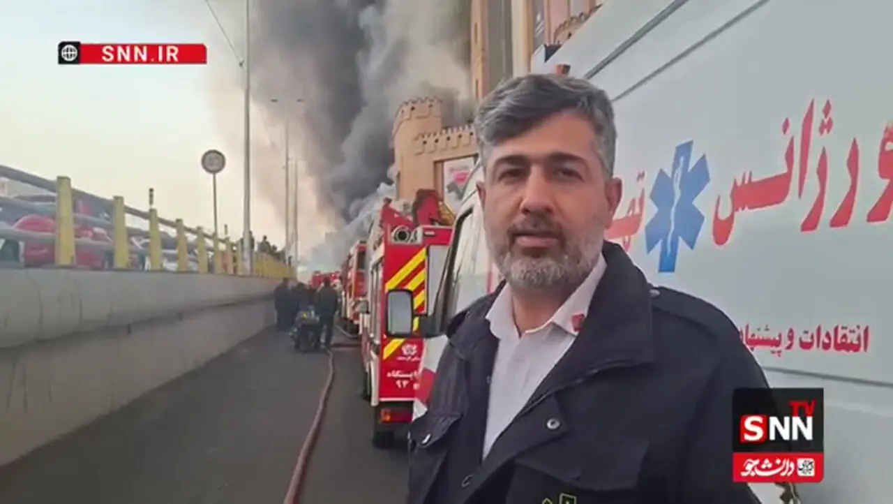 حادثه آتش سوزی بازار جنت تا کنون مصدومی نداشته است