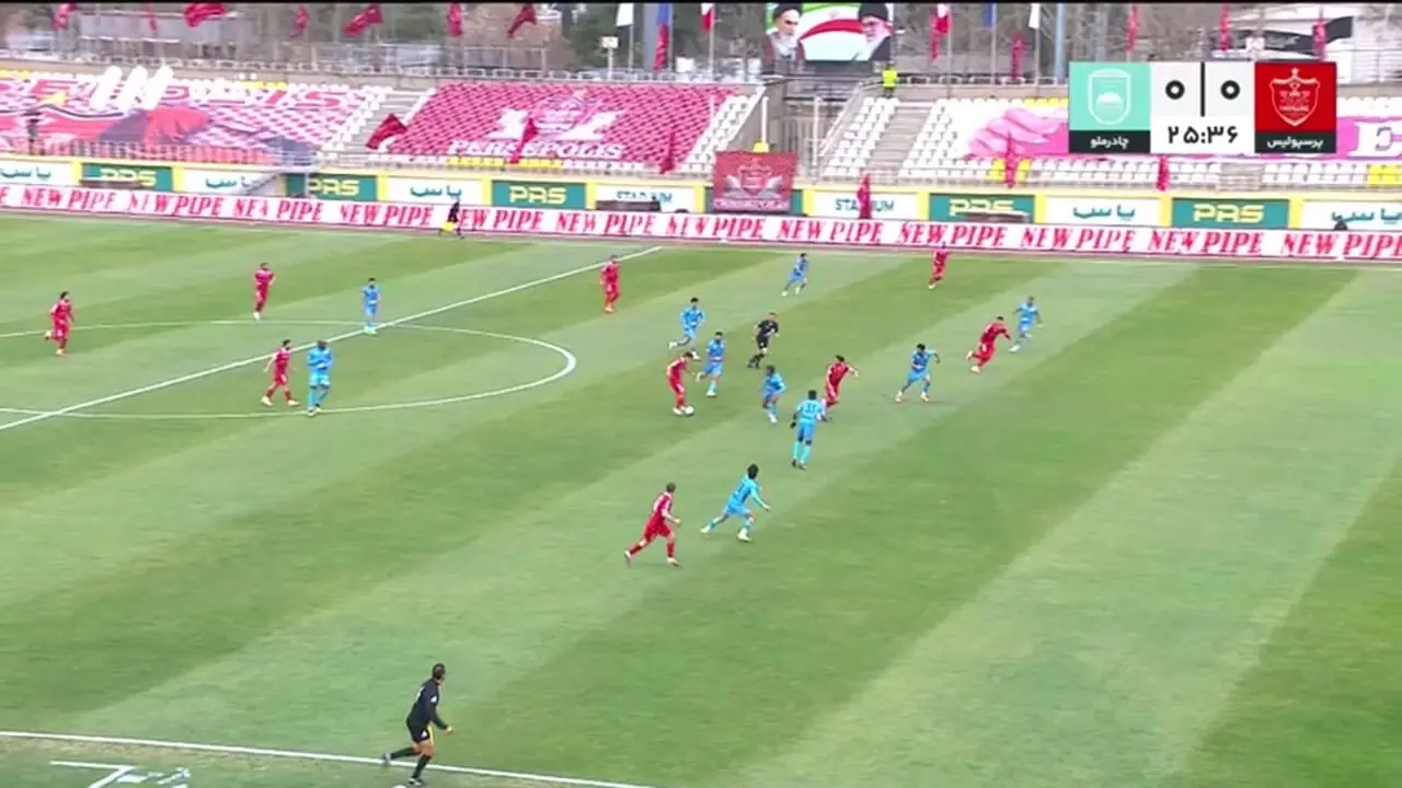 تیر دروازه چادرملو مانع گلزنی سرگیف برای پرسپولیس شد