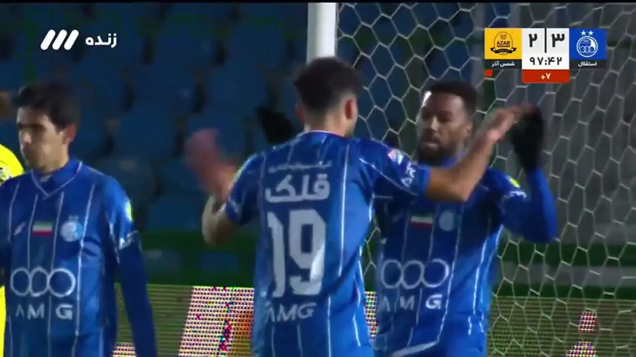 گل سوم استقلال به شمس آذر