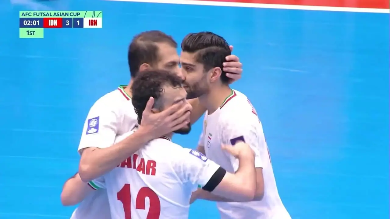 گل دوم فوتسال ایران به اندونزی