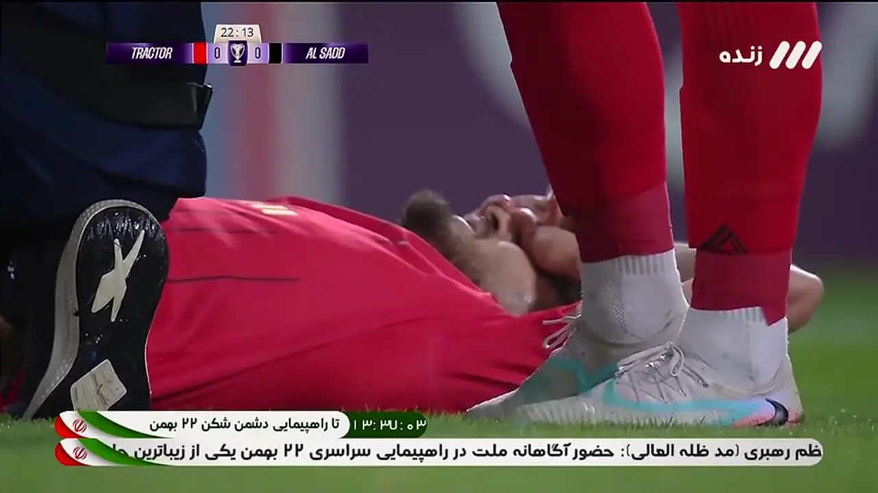 مصدومیت ناگهانی ترابی و تعویض او