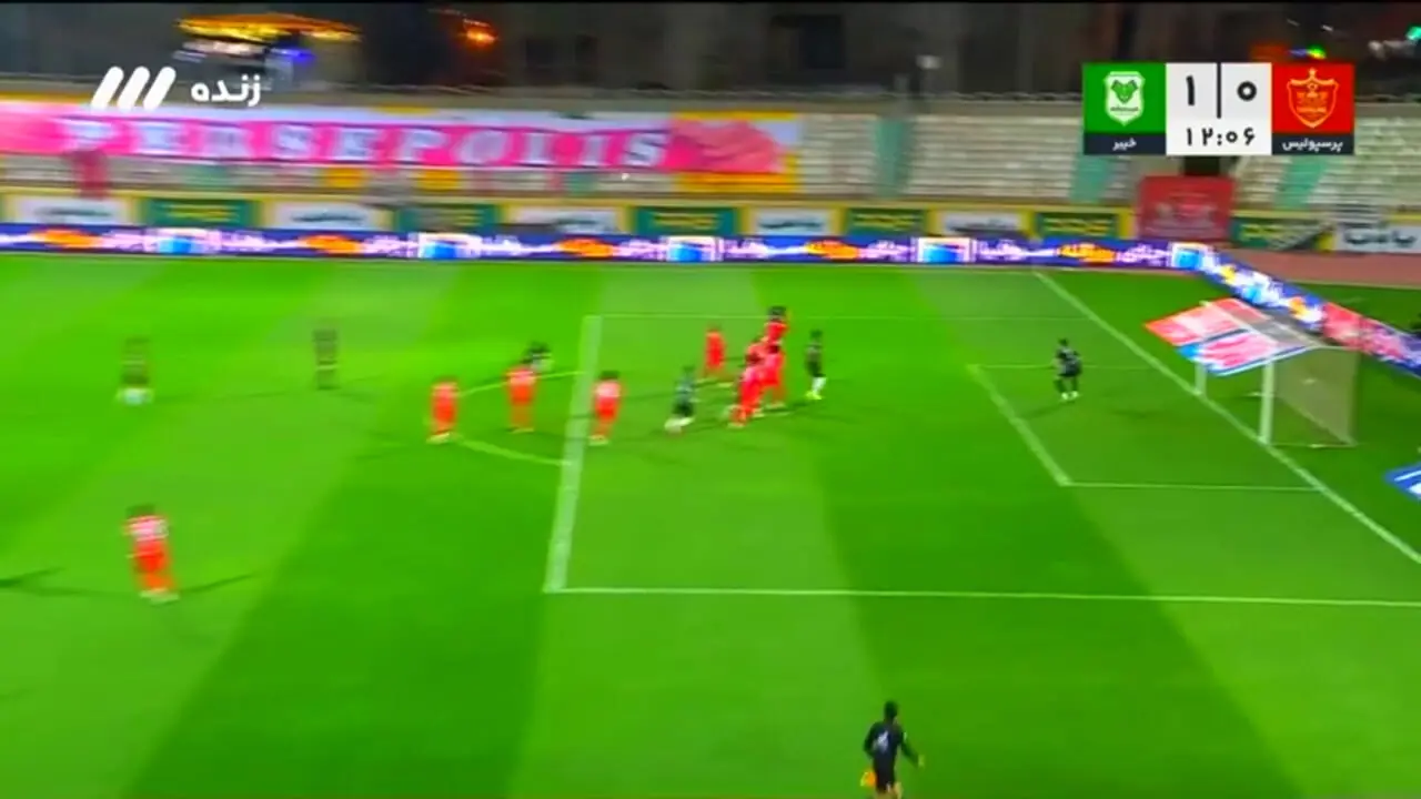 گل اول خیبر به پرسپولیس