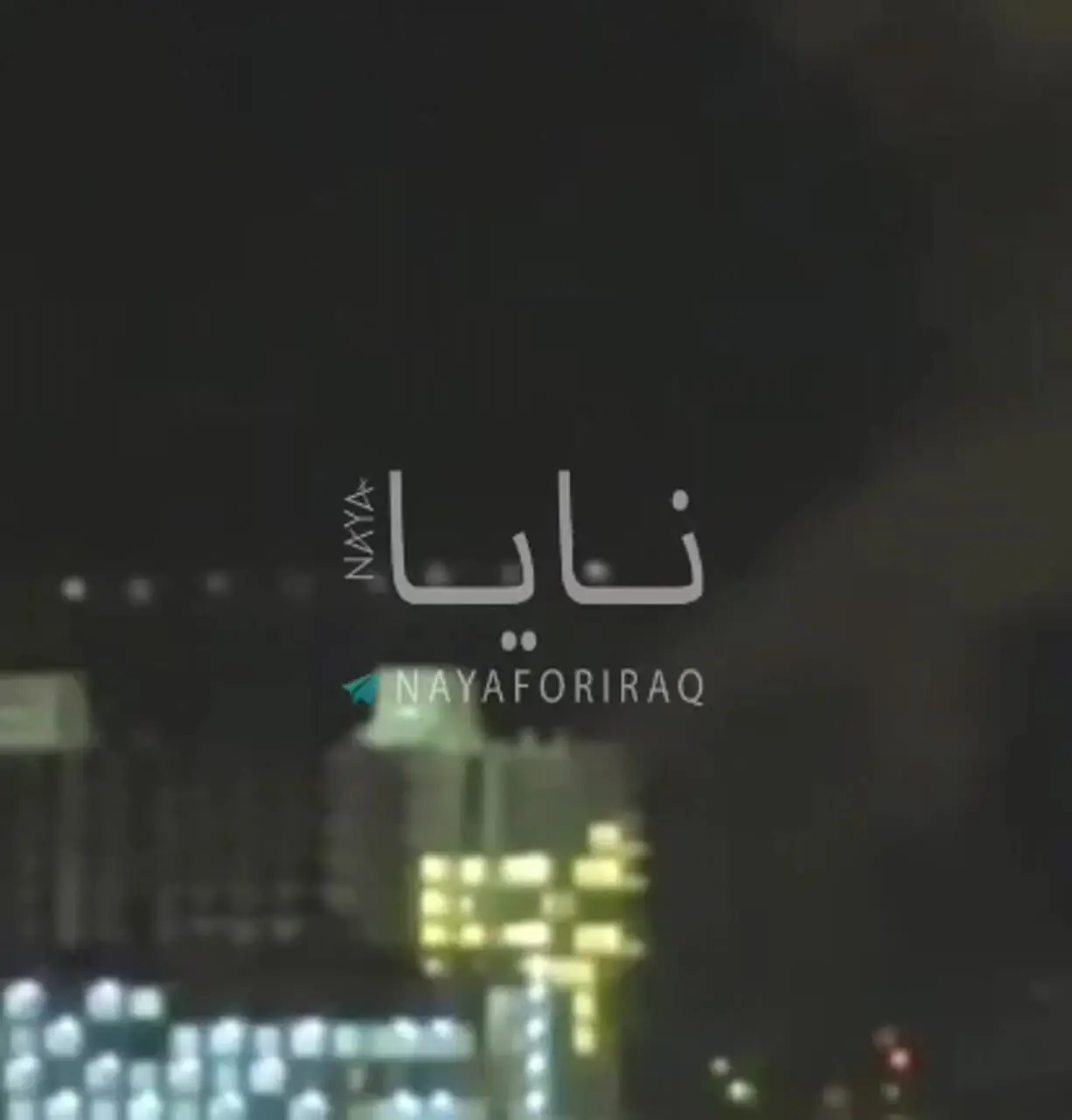 ستون دود از محل هدف‌گیری پایگاه نظامیان آمریکایی در اربیل عراق