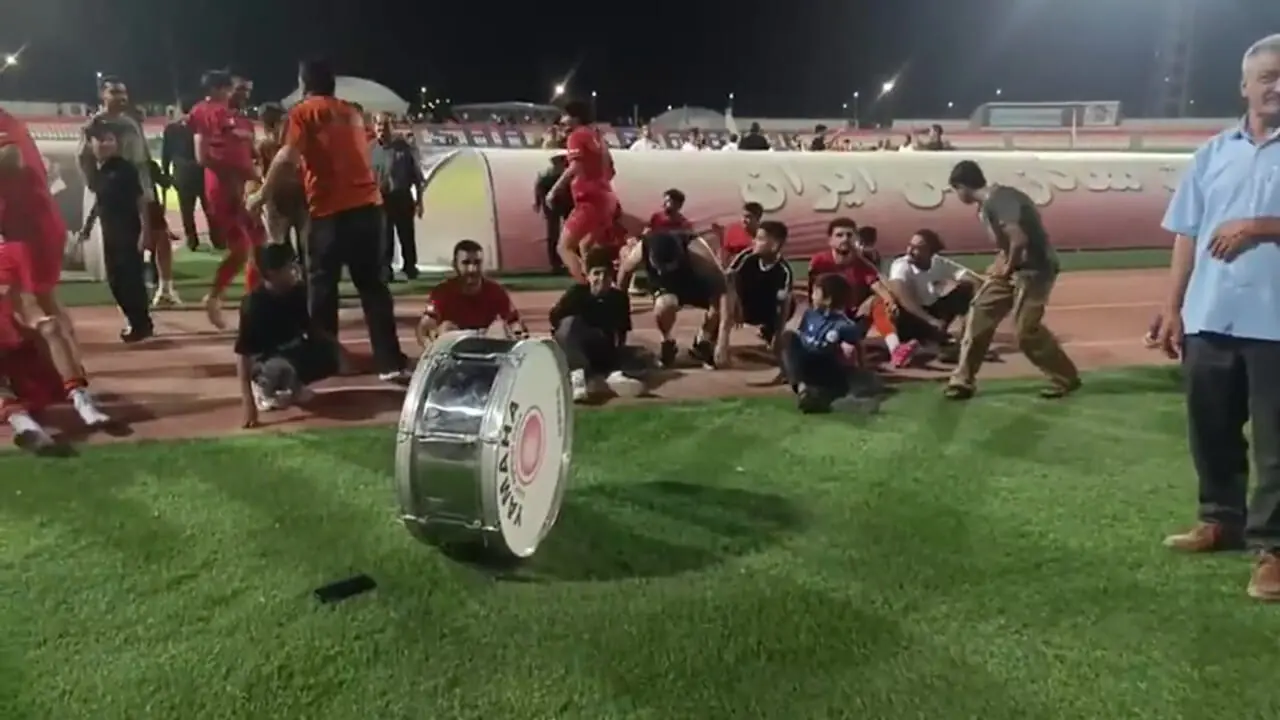 جشن صعود مس شهربابک به لیگ برتر فوتبال ایران