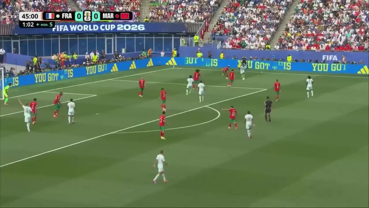 خلاصه بازی فرانسه 2 - مراکش 0