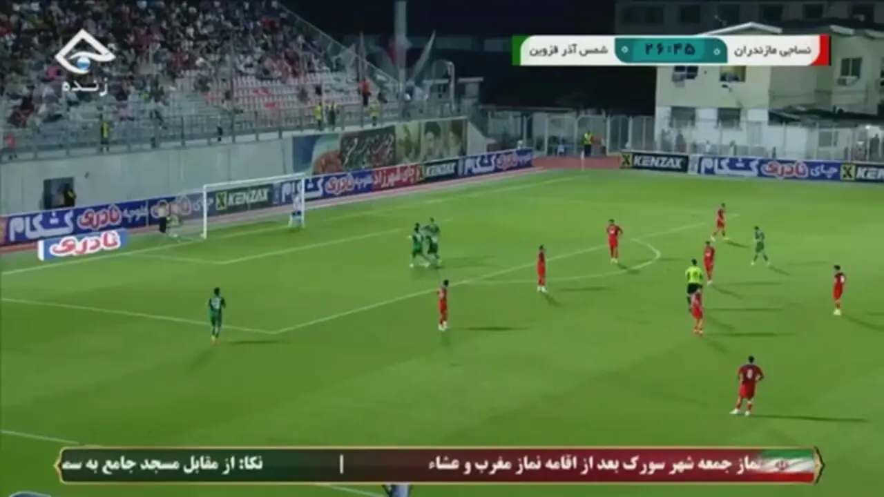 گل اول شمس‌آذر به نساجی با ضربه محمدی
