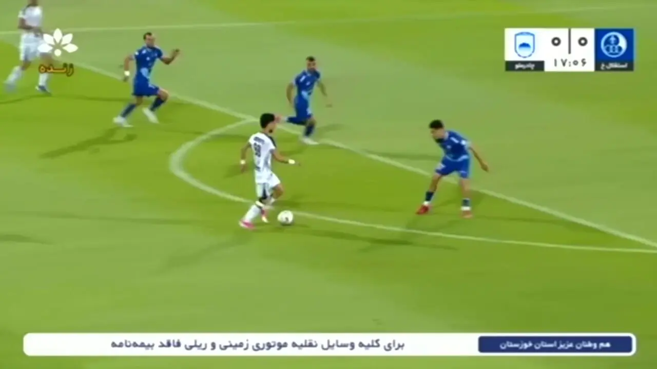 گل اول چادرملو به استقلال خوزستان با ضربه محمدیفرد